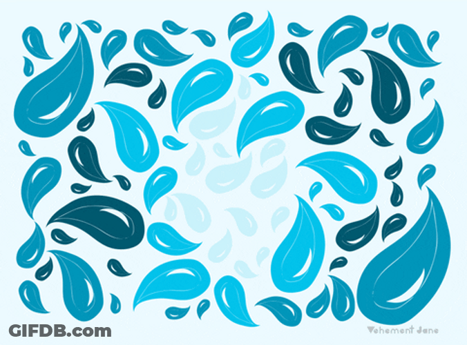 Animated Water Droplets Drink Plenty Of Water GIF