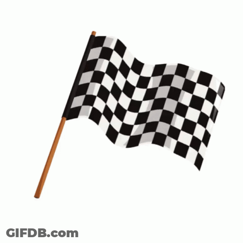 Animated Waving Checkered Flag GIF
