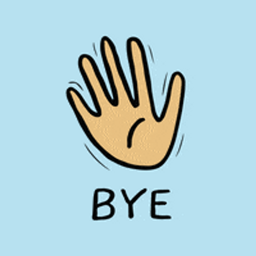 Animated Waving Hand Bye GIF
