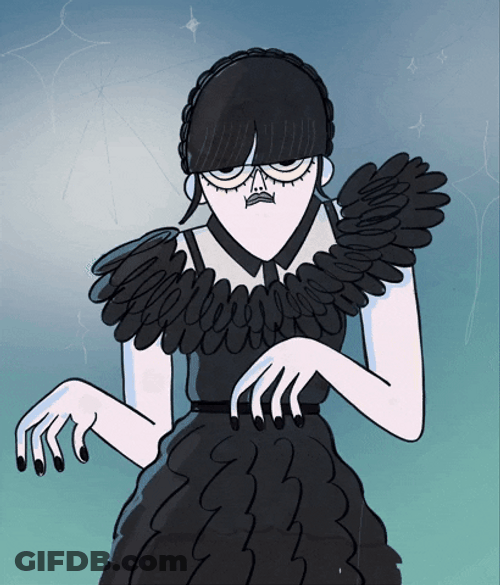 Animated Wednesday Addams Dancing GIF