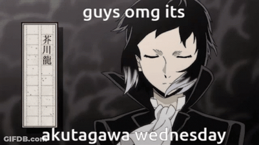 Animated Wednesday Akutagawa Ryuunosuke GIF