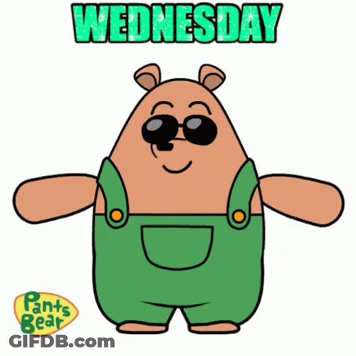 Animated Wednesday Happy Bear GIF