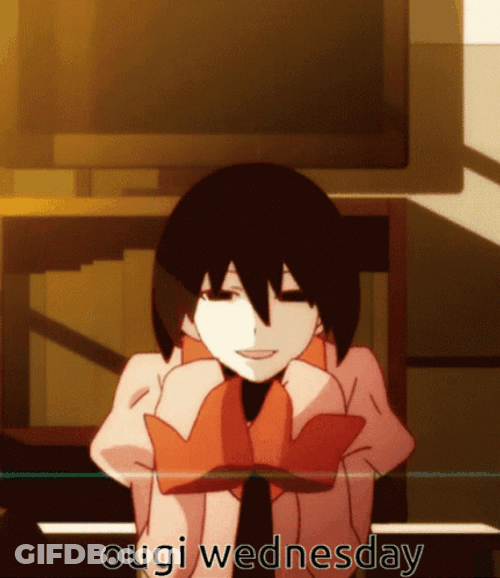 Animated Wednesday Ougi Oshino GIF