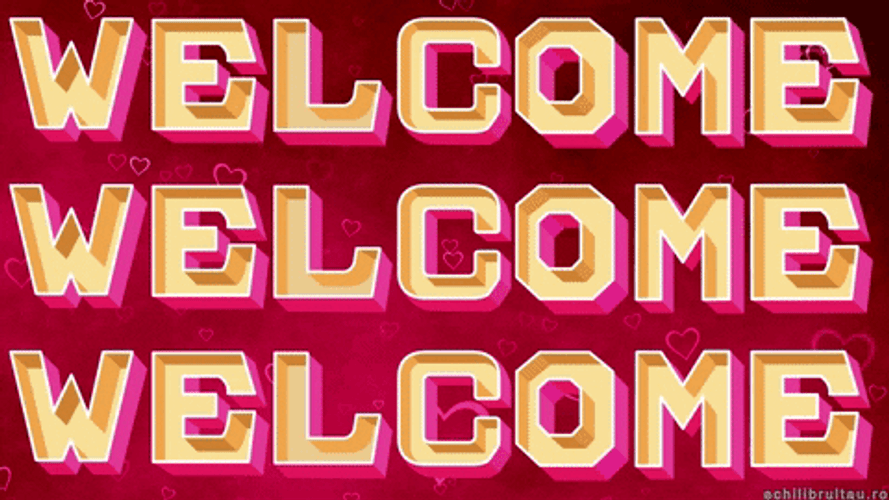 Animated Welcome Greeting Text Illustration Meme GIF