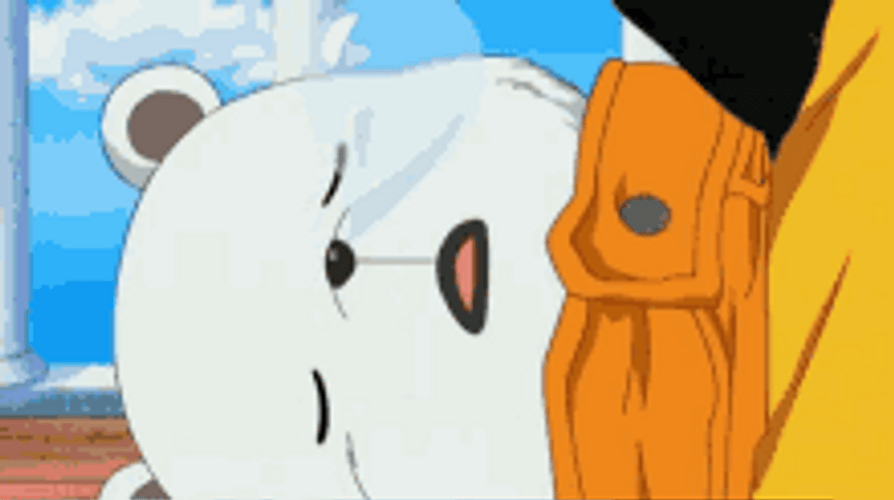 Animated White Bear Snoring GIF