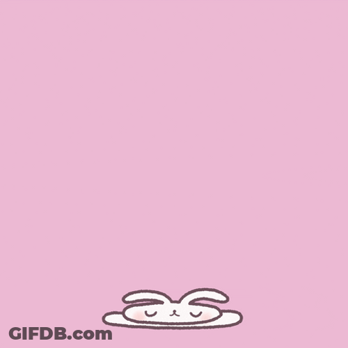 Animated White Bunny Jumping Boing GIF