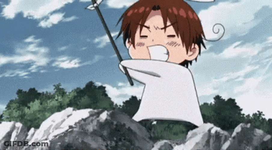 Animated White Flag Axis Powers GIF