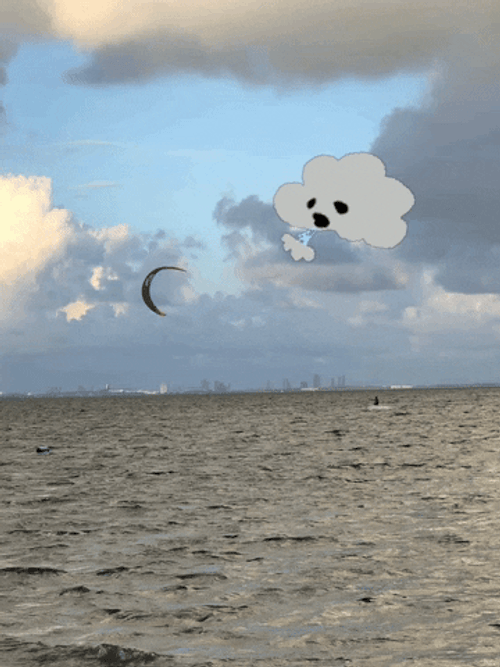 Animated Windsurfing Cloud GIF