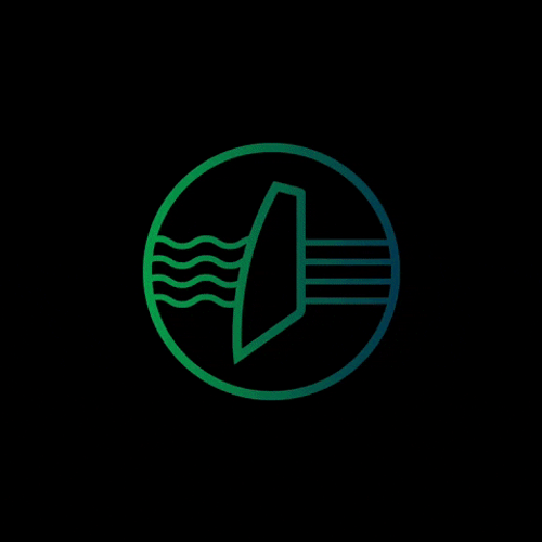 Animated Windsurfing Logo GIF