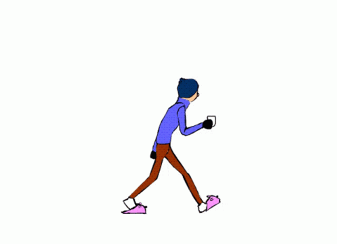 Animated Winter Days Walking GIF