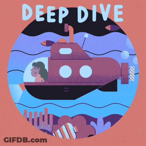 Animated Woman Driving A Submarine GIF