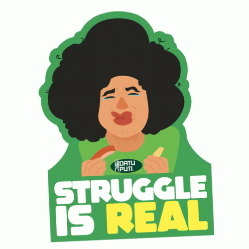 Animated Woman Struggle Is Real GIF