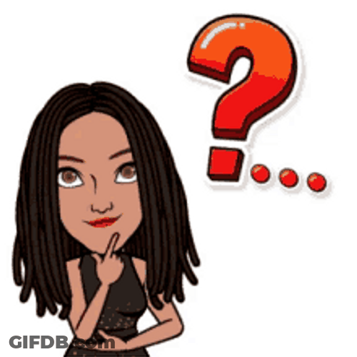 Animated Woman Thinking Question Mark GIF