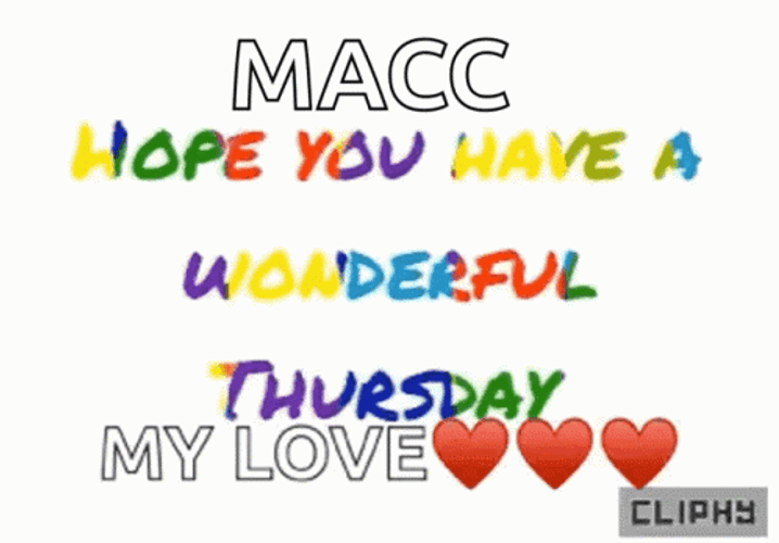 Animated Wonderful Happy Thursday My Love Rainbow GIF
