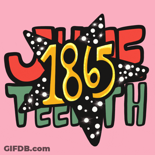 Animated Word Happy Juneteenth 1865 GIF