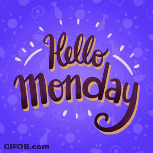 Animated Word Hello Monday Blessings GIF