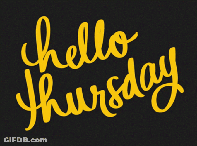 Animated Word Hello Thursday Morning GIF
