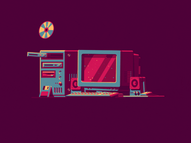 Animated Working Computer GIF