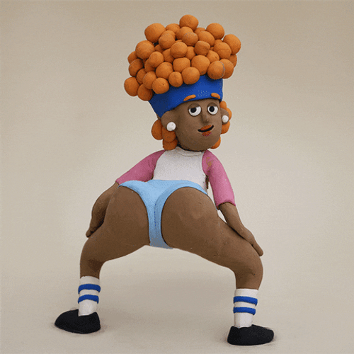 Animated Working Out Girl Funny Twerk GIF