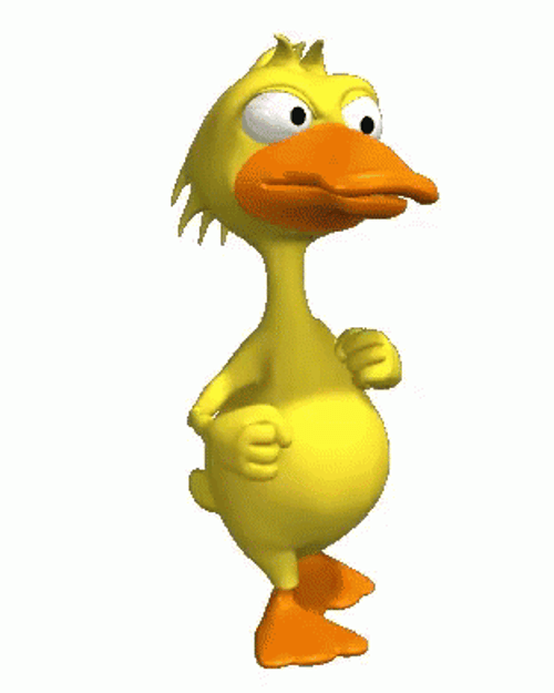 Animated Yellow Duck Walking GIF