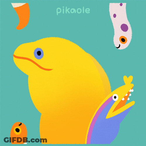 Animated Yellow Eel Dance GIF