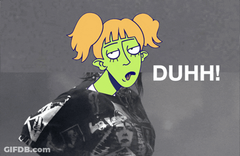 Animated Zombie Bored Duhhh GIF