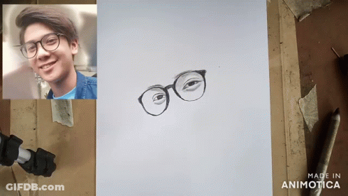 Animatica Man Face With Glasses GIF