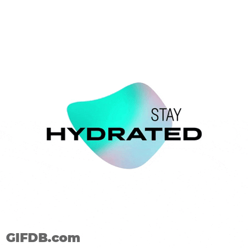 Animation Drink Water Stay Hydrated Text GIF