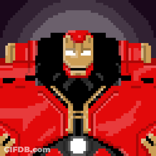 Animation Iron Man Suit Up Open Mask GIF