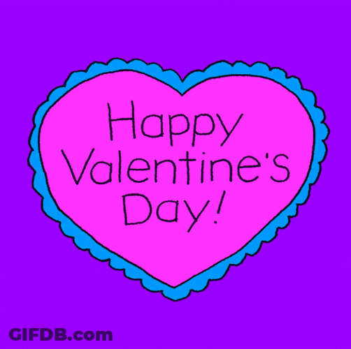 Animation White Dog Happy Valentine's Day GIF