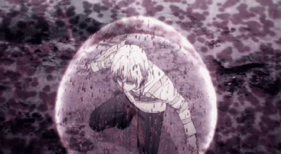 Anime Accelerator Blood Splatter On Barrier GIF