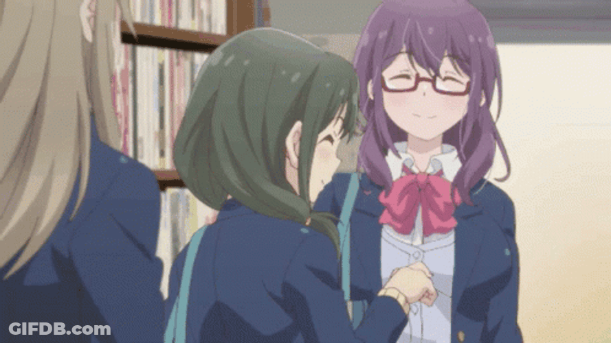Anime Adachi And Shimamura Powerful Head Smack GIF