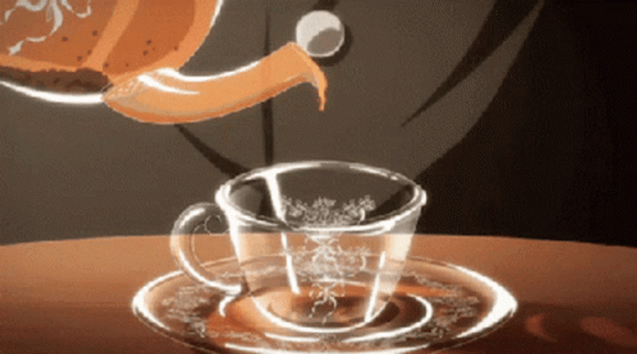 Anime Aesthetic Pouring Hot Coffee GIF