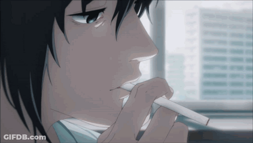 Anime Aki Close Up Chainsaw Man Smoking GIF