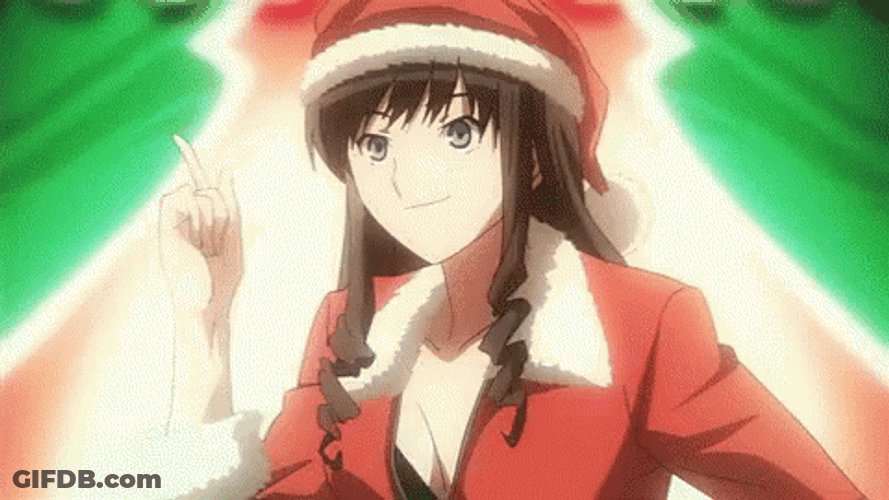 Anime Amagami SS Haruka Morishima Merry Christmas GIF