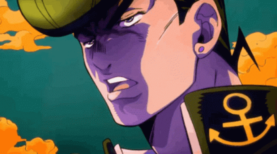 Anime Angry Pissed Josuke Higashikata GIF