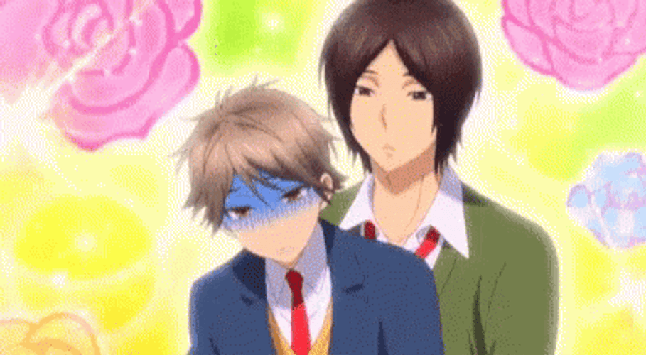 Anime Awkward Scene Gay Hug GIF