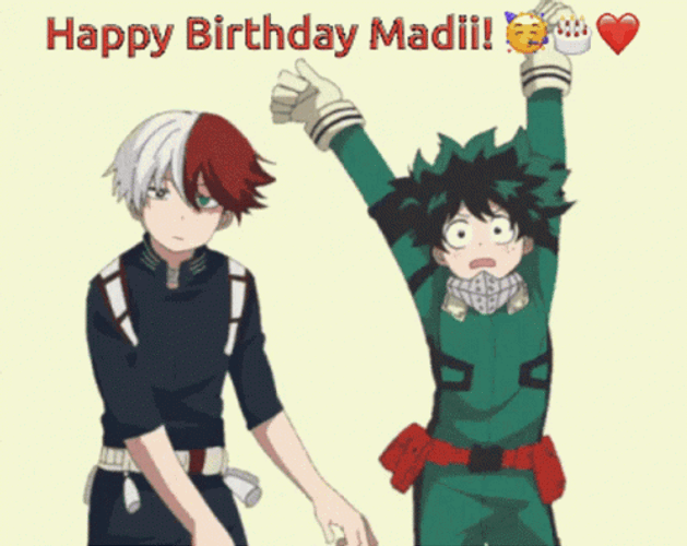 Anime Birthday Deku Todoroki Konosuba Dance GIF
