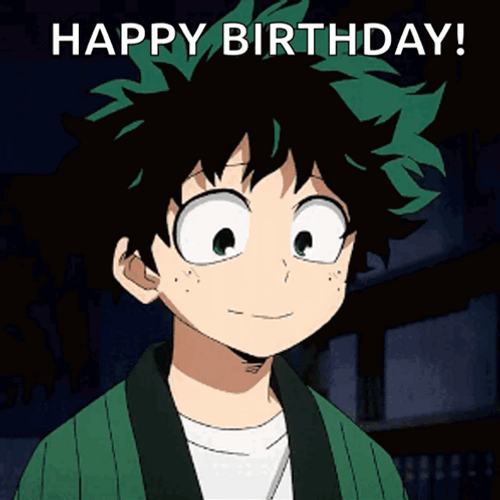 Anime Birthday Izuku Midoriya GIF