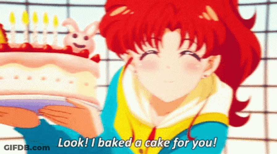 Anime Birthday Look I Baked A Cake GIF