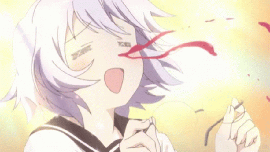 Anime Blood Chitose Ikeda YuruYuri GIF