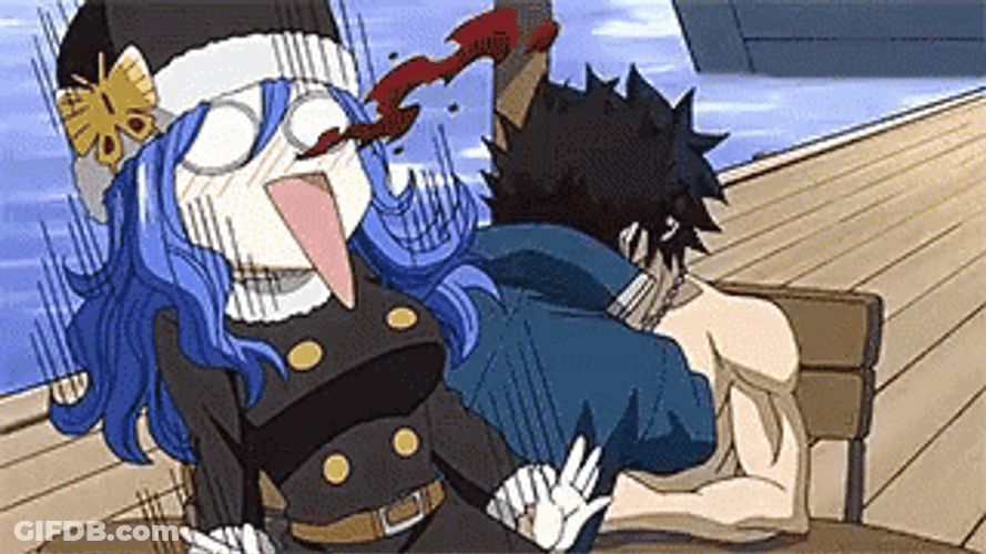 Anime Blood Juvia Lockser Fairy Tail GIF