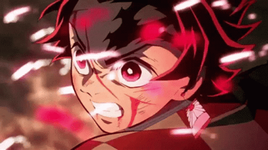 Anime Blood Tanjiro Kamado Demon Slayer GIF