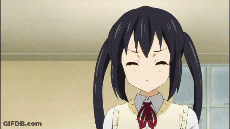 Anime Blush Azusa Nakano K-ON GIF
