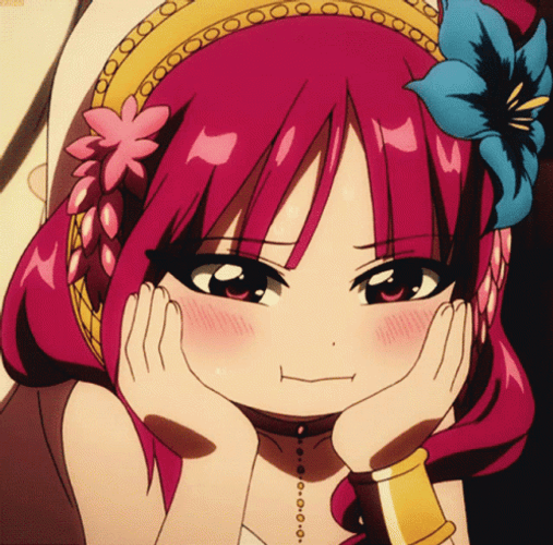 Anime Blush Cute Morgiana Magi GIF