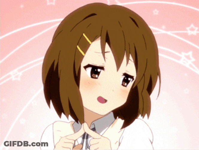 Anime Blush Yui Hirasawa K-On GIF