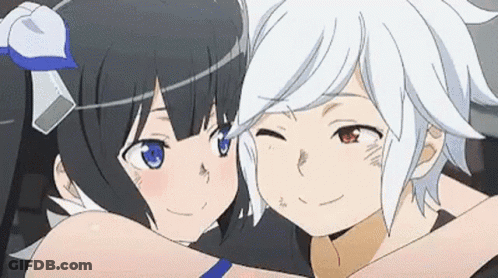 Anime Boy And Girl Hugging GIF