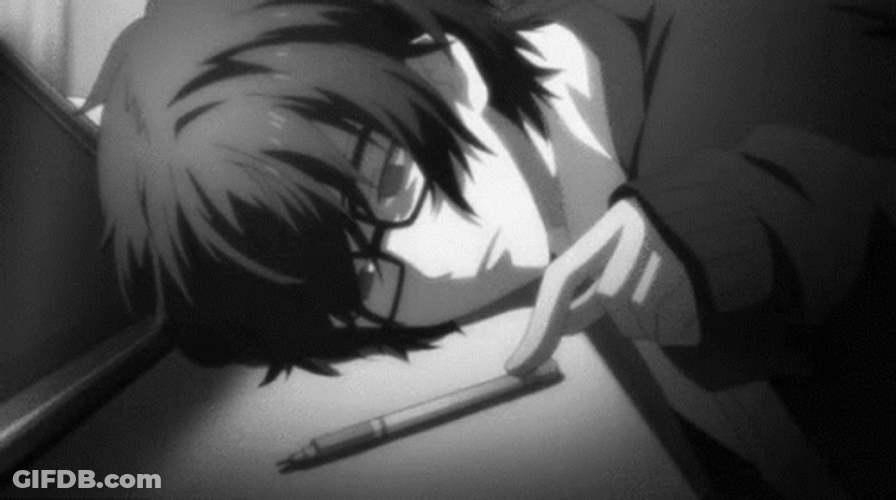 Anime Boy Bored Playing GIF