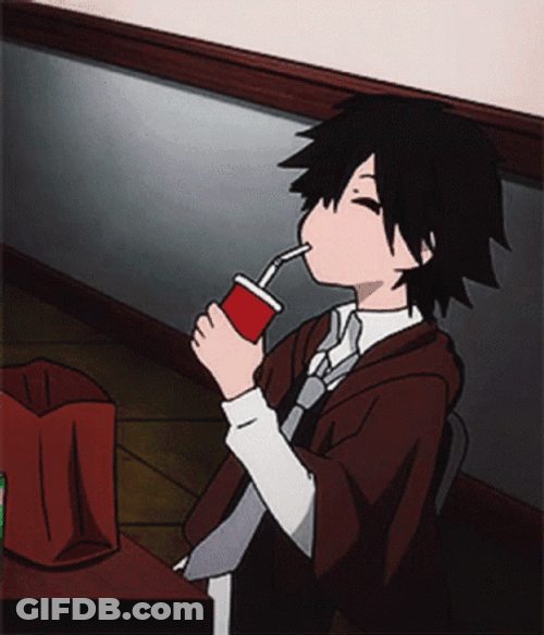 Anime Boy Eating Food GIF