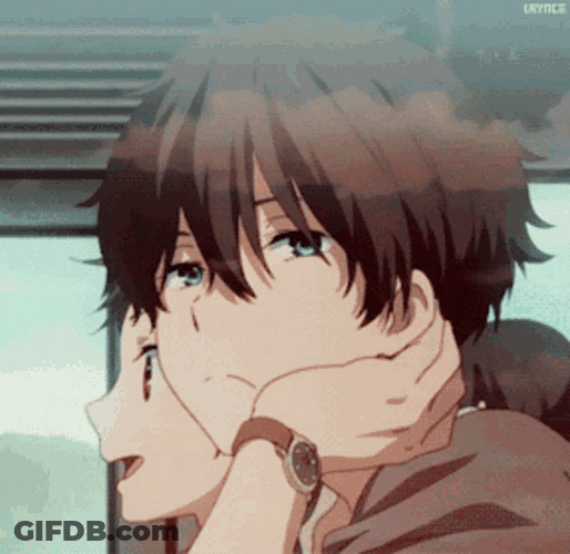 Anime Boy Staring Away GIF